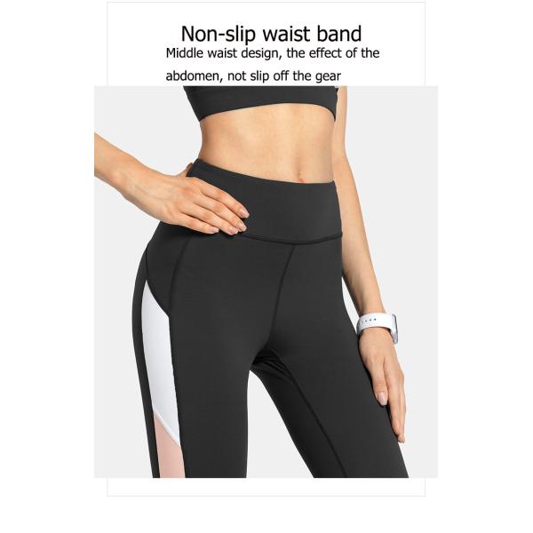 Sexy Both Leg With Mesh Fitness Leggings