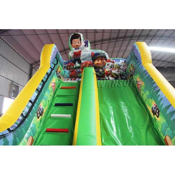 Amusement Park Toddler Inflatable Slide , Paw Patrol Theme Blow Up Slide