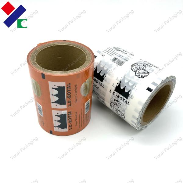 Custom Food Packaging Laminated Roll Film Printed For Cookies Plastic Pet Aluminum Foil Film