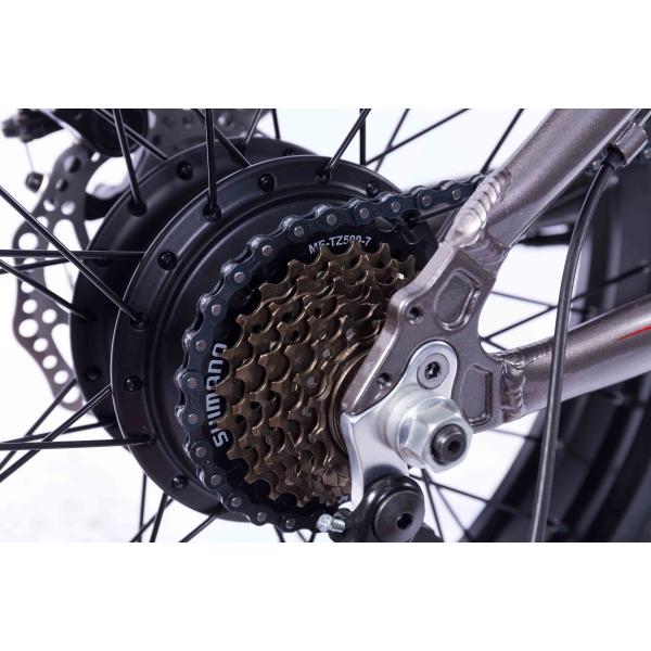 Black 20 Inch Electric Bike , Brushless Motor 36v Fat Wheel Electric Bike