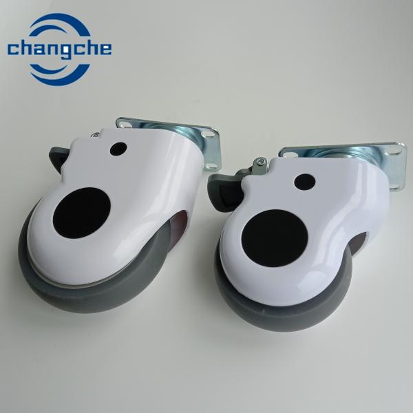 2 Inch Medical Bed Wheels With Plate, TPR PP Casters For Hospital Equipment Accessories