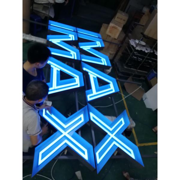 Outdoor Stainless Steel 3D LED Letter Signs PANTONE / RAL Wall Mounted Installation