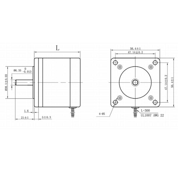 57bygh Hybrid Stepper Motor Nema 23 1.8 10 KG CM 0.38a Dual Shaft Square Flange