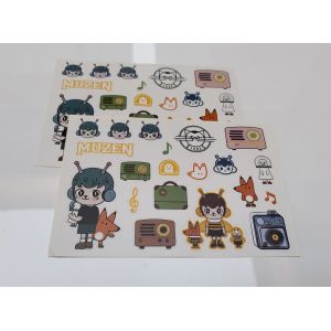 80g 128g 168g Coated Paper Sticker Labels PMS CMYK Printing