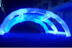 Cheap Decorative Inflatable Advertising Products , LED Light Inflatable Rainbow Arch wholesale