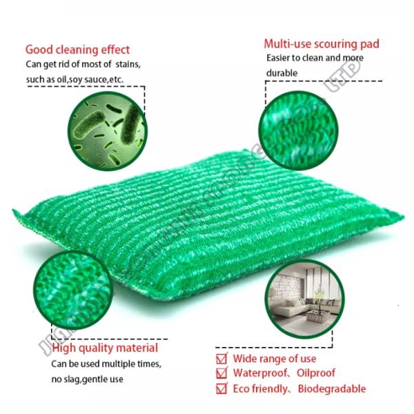 Wire Net Kitchen Cleaning Scourer 750% High Water Absorption Mesh Dish Sponge