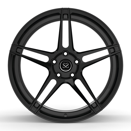 1 Piece Custom 5x114.3 Hyper Black Mustang Gt Rims 19 Inch Monoblock Alloy Forged Wheels