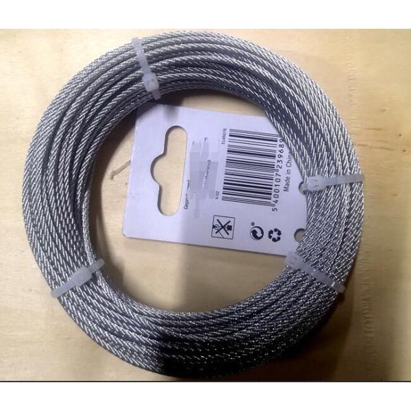 2.0mm 20m 7x7 Structure Galvanized Steel Wire Rope for Safe Protection