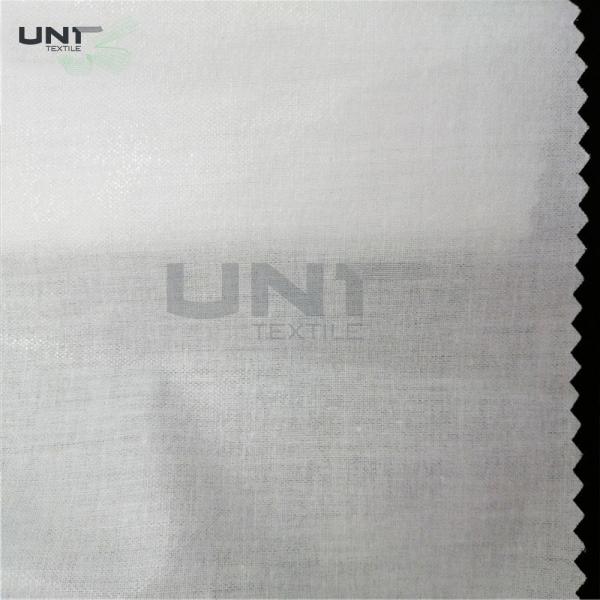 100% Cotton 30D * 30D Shirt Collar Interlining Woven Fusible Lining For Men Shirt