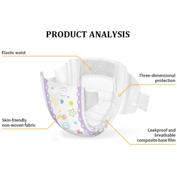 Disposable Supersoft Newborn Baby Diapers Nappies Mixed Color
