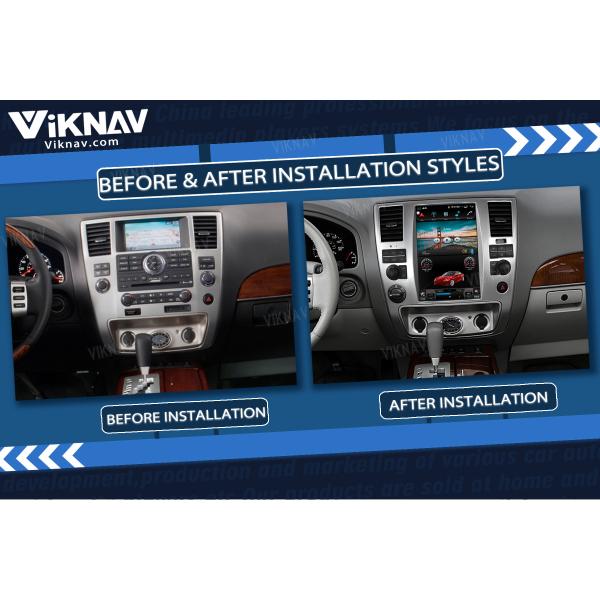 Viknav Car Radio For Infiniti QX56 2007-2010 Touch Screen 12.1 inch GPS Navigation Multimedia Player Stereo Head UNIT