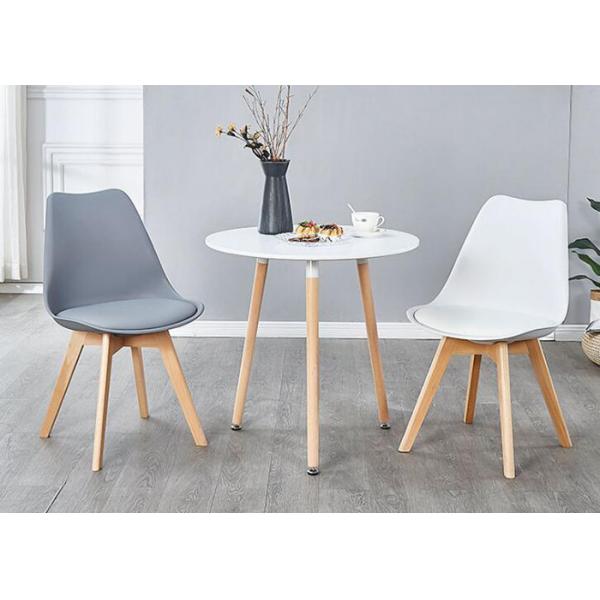 Beech Wooden Leg Dining Chair High Density Springback Foam Cushion
