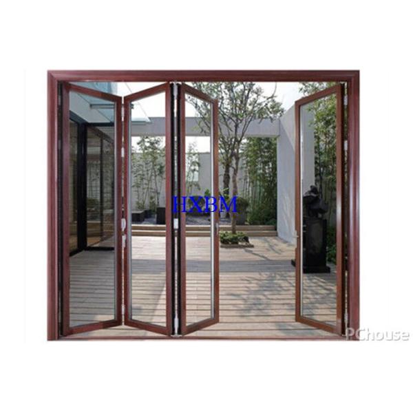 Luxury Villas Wood Aluminium French Doors , 120mm Depth External Aluminium Doors