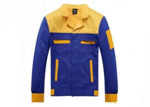 Cheap Formal Blue And Yellow Work Jackets Durable With Hit Color Pocket Design wholesale