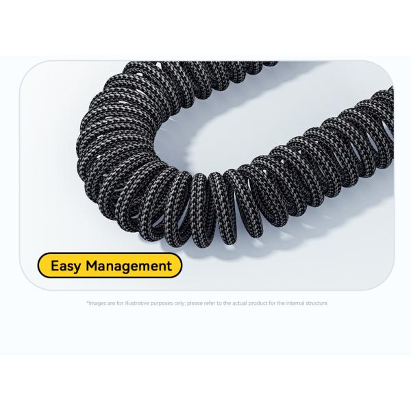 ESSAGER ES-X66 Spring Style Cable 100W 88W 7A USB Type C to USB Cable