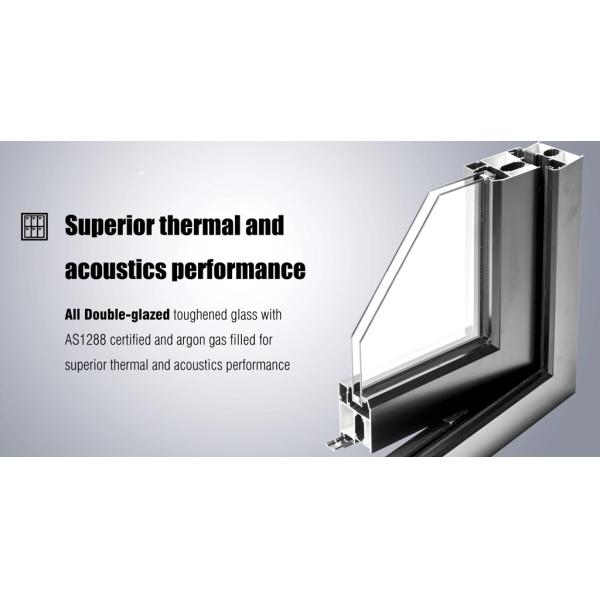 9A 1.8mm Tempered Glass Sliding Door For Building