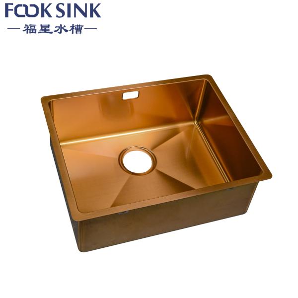 Rose Gold SUS304 PVD Stainless Steel Sink 457mm*381*254mm