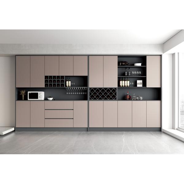 Modern Style Living Room Storage Wine Cabinet with Glass Door Drawer Wine Cabinet