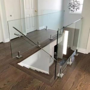 Cheap Building Glass Balcony Railing Tempered Glass Railing System wholesale