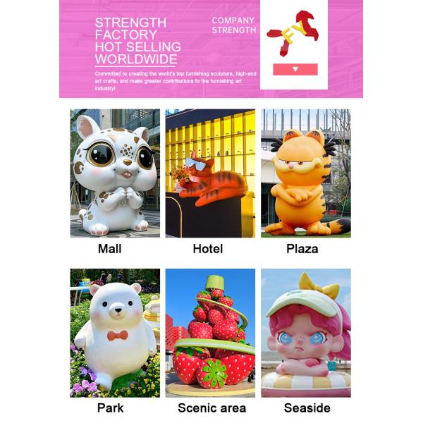 Outdoor Cartoon Animal Pink Panther Fiberglass Bench Seat Chair Sculpture For Shopping Mall Activities Decoration