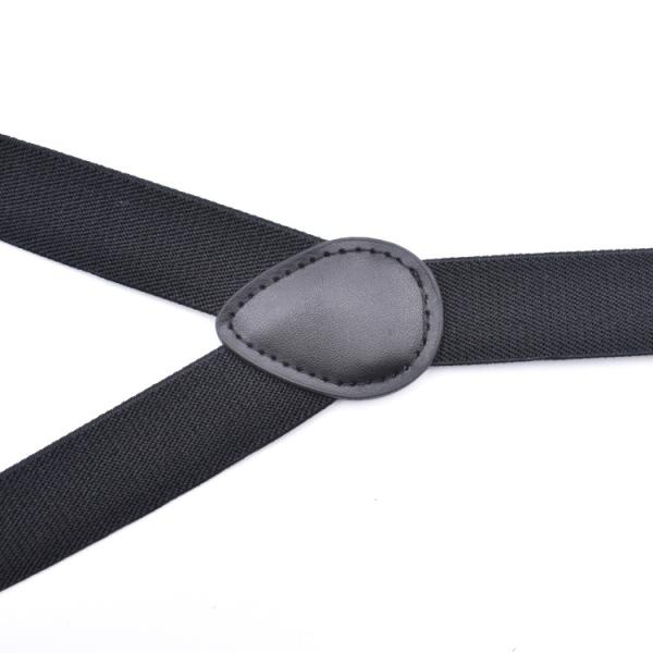 Black Leisure Cotton Children'S Clothing Accessories Elastic Suspenders Y Back Bowtie