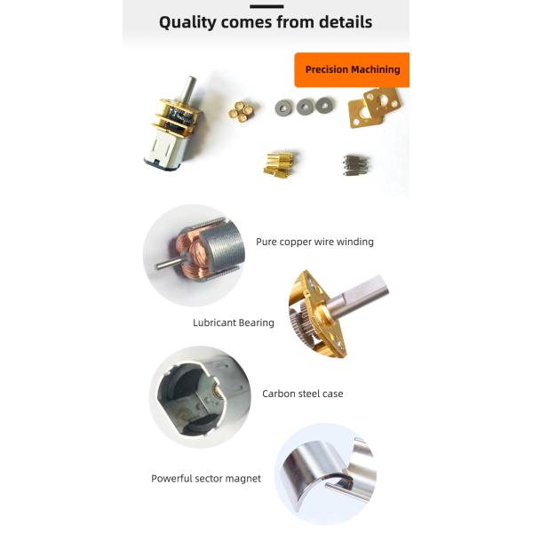 Faradyi Customized Manufacturer 12Mm N20 Micro Torque Motor Lock 12V Dc Fan Motor 50 Rpm 3V 6V 12V Dc Gear Motor