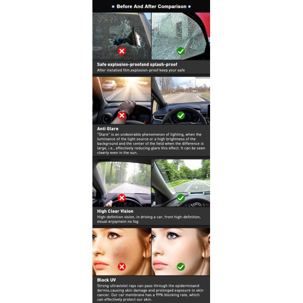 Decorative Solar Film Anti Glare Red Color CR-8065 Chameleon Car Window Film Tint Rainbow