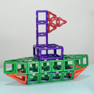 Cheap Educational Toys Magnetic Tiles Vehicles Galleon Shaped Building Magnetic Blocks wholesale