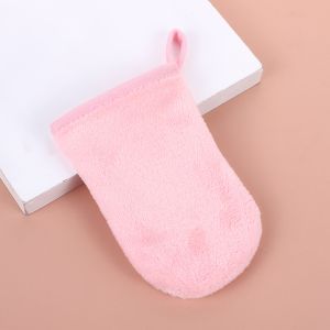 Cheap Microfiber Makeup Removal Mitt Facial Cleaning Makeup Remover towel Mitt wholesale