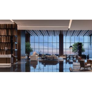 China Restaurant Hospitality Hotel Lobby Reception Desk Custom Hotel Lobby Furniture on sale