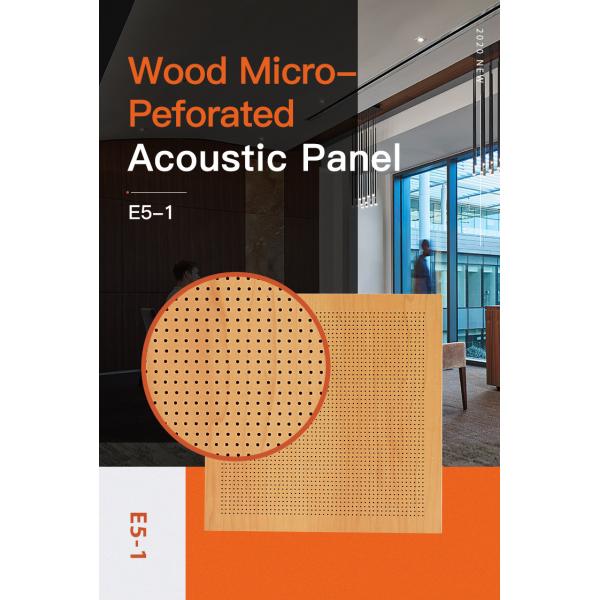 0.7 NRC Micro Perforated Acoustic Wood Wall Panels Sound Absorption And Decoration