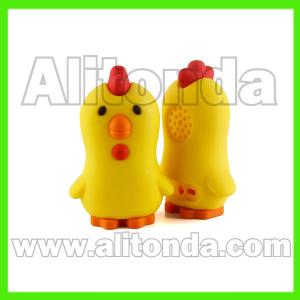 Custom pvc silicone decoration soft cute cartoon animal fruit speakers