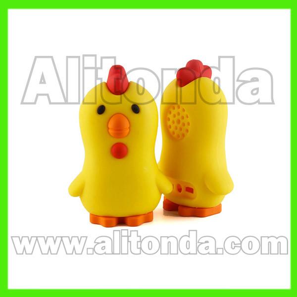 Quality Custom pvc silicone decoration soft cute cartoon animal fruit speakers for sale