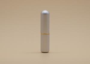 Cheap Slim Matt Silver Custom Lip Balm Tubes 4.5g Aluminum Appearance Material wholesale