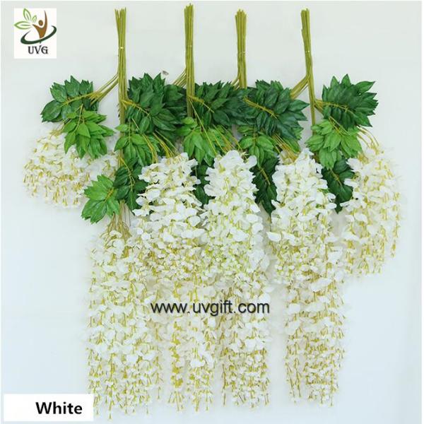 UVG 110cm faux floral arrangements long shoot wisteria silk flowers for wedding decoration WIS016