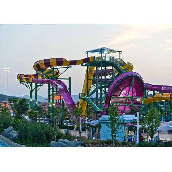 Giant Boomerang Water Slide Fiberglass Auqa Slide For Family Fun Amusement Park