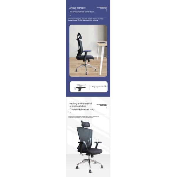 Adjustable Headrest Mesh Chair for Modern Office Furniture and Ergonomic Comfort
