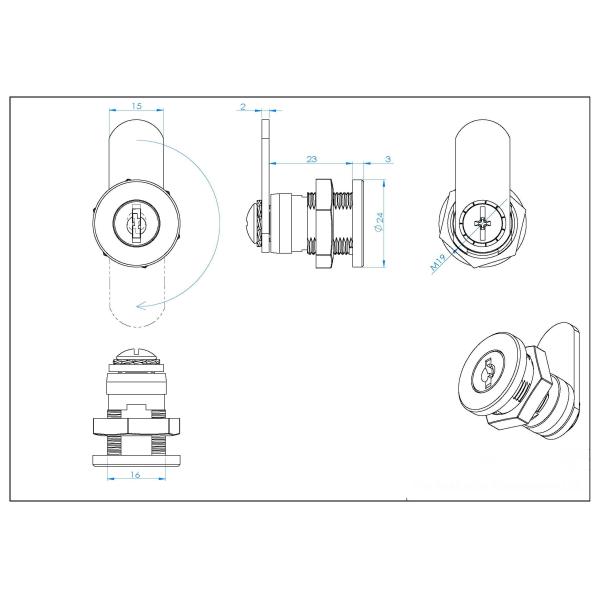 Round Face Cam Locks Cam Cabinet Lock