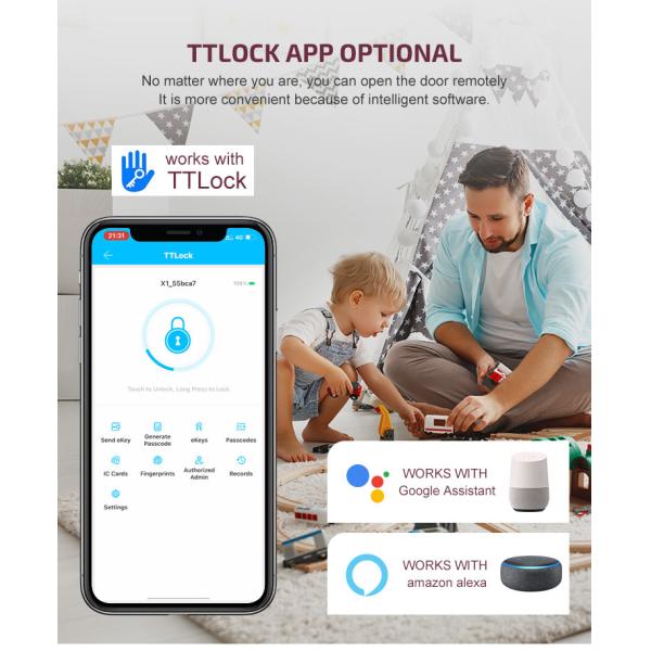 Fingerprint Cylinder Smart Wifi Door Lock Double Tuya Access Wifi Fingerprint Door Lock