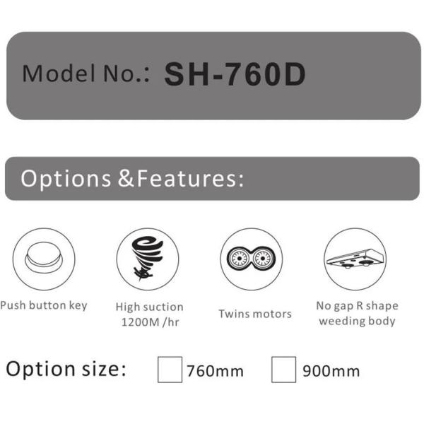 Wall Mounted Slim Kitchen Chimney Range Hood Cooking Appliances