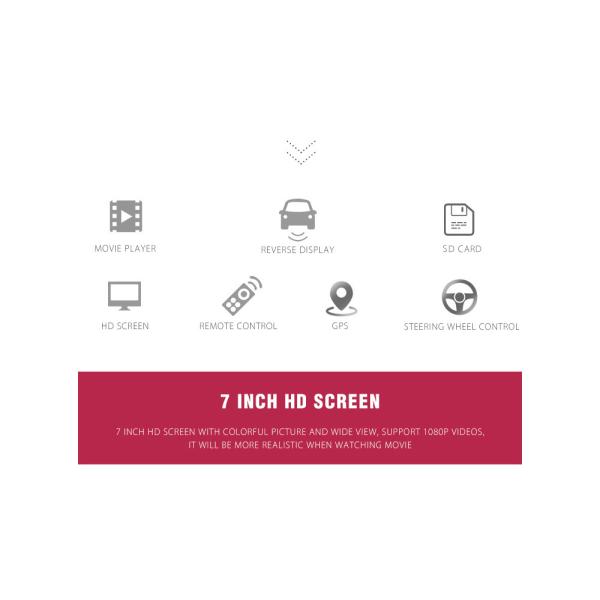 7 Inch Retractable Android Car Radio 1 Din FM AM USB Bluetooth Car Multimedia System With Gps