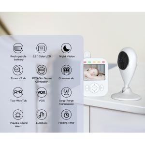 480P Split Screen Baby Video Monitor 2.8 Inch Baby Monitor With Audio For