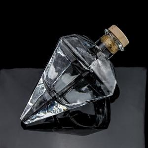 Cheap Glass Whiskey Bottle 700ml with Unique Diamond Shape and Customized Logo wholesale