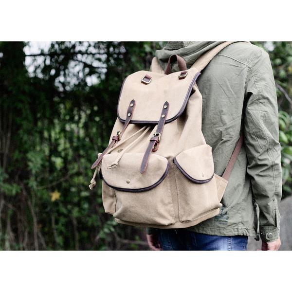 2016 new canvas shoulder bag Europe retro bag leisure backpack schoolbag