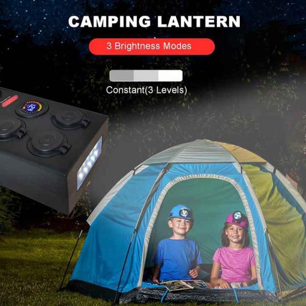 Mini 50A 12VDC Outdoor RV Power Distribution Box 6 USB 3 Cig Sockets