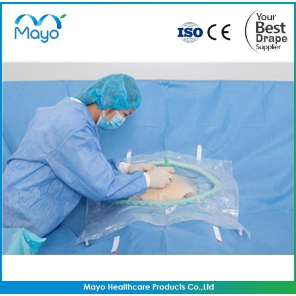 Disposable Medical Surgical Cesarean Drape with Incise Film , C Section Drape