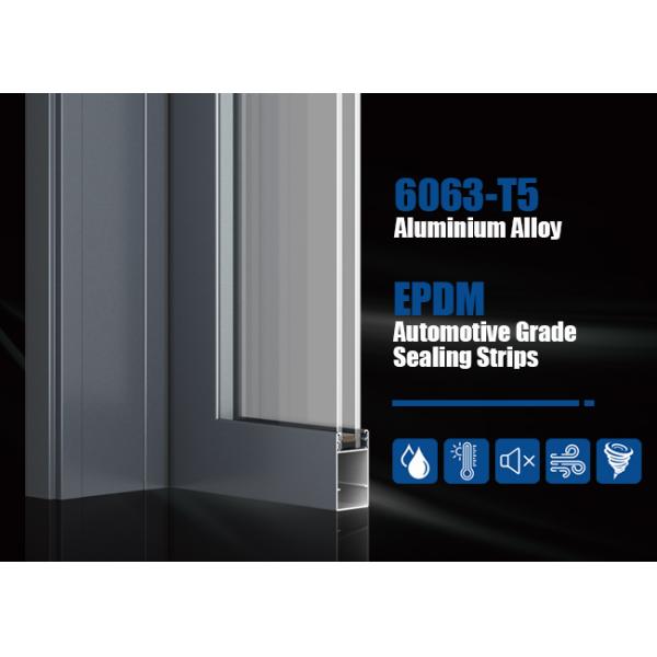 Heavy Duty Soundproof Aluminium Bathroom Door With Insulated Glass