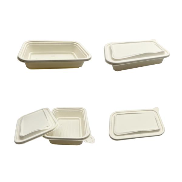 Disposable Polylactide PLA Biodegradable Film PLA Tray With Lids