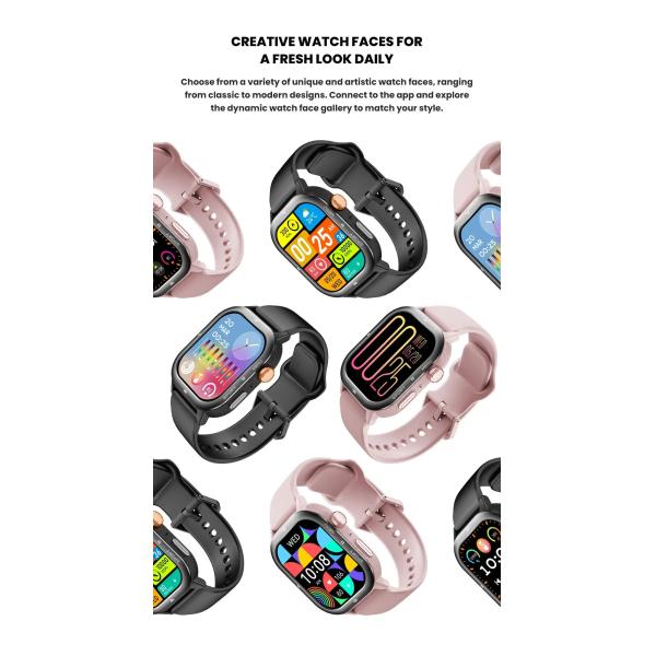 C30 1ATM Waterproof Smartwatch For Men Women , BT Call Fitness Sleep Heart Rate Sport Watch