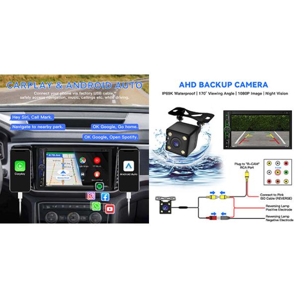 Wince 2 Din MP5 Car Stereo 7 Inch Touch Screen Radio With Universal Control